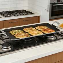 20" Double Burner Griddle - Non-Stick, Dishwasher , Aluminum Handles - Default - View 3