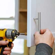 20pcs Kitchen Cupboard Cabinet T-Bar Door Handle Brushed Stainless Steel Silvery, Cabinet Hardware, Furniture Handles, Modern Cabinet Pulls, Minimalist Handles, Highquality Metal, Durable Hardware, Tshaped Handles, Draw Knob Bar Furniture Door Kit, Drawers - Cabinet Door Hardware - 20 PCS - View 9