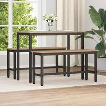 vidaXL Banc de salle à manger Chêne artisanal 100 x 32,5 x 48,5 cm - Tabac - Voir 1