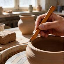 5件套陶瓷粘土雕塑艺术用品造型工具软粘土陶艺工具成型套装 - 彩色 - 查看 5