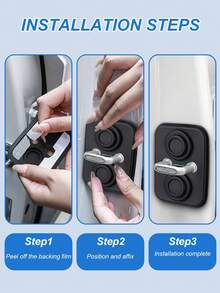 Silicone Car Door Lock Cover – Triple-Layer Shock Absorption Pad, Noise Reduction & Dustproof Protection For Door Latch, Anti-Rust Guard With Soft Silicone, Easy Install For All Vehicles,Door Shock-Absorbing Buffer Sleeve, Door Lock Tongue Protective Sleeve - Door Lock Protective Cover - View 9