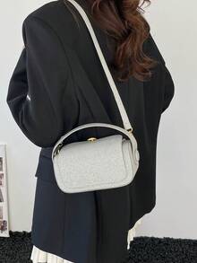 时尚奢华女士方盒包，新款时尚简约单肩斜挎包，优雅派对小方包 - 彩色 - 查看 9