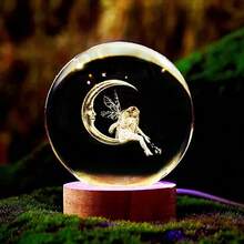 这款3D月亮仙子水晶球夜灯是情人节、感恩节、母亲节等节日的最佳礼物，也是生日的精致之选。它可以摆放在书房、卧室、客厅等需要装饰的家居空间。这份精致的礼物增添了一份仪式感和幸福感。 - 彩色 - 查看 12