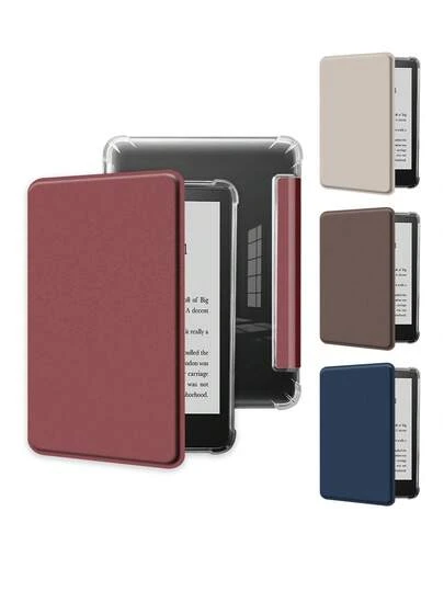 适用于6英寸第11代Kindle（2024和2022款）和第12代Kindle Paperwhite（2024款）的超薄透明TPU保护套，支持自动唤醒/睡眠功能，可定制，适合日常使用和节日送礼。