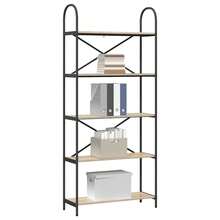 vidaXL Étagère Chêne Sonoma 80 x 30 x 183 cm Bois d'ingénierie - Tabac - Voir 3