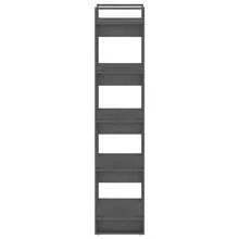 vidaXL Bibliothèque/Séparateur de pièce Gris 60x35x160 cm Bois massif - Gris - Voir 4