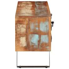 vidaXL Móvel de TV 112x30x45 cm com recuperação maciça - Multicolorido - Ver 5