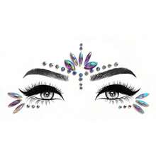 1 pieza Gemas faciales autoadhesivas y coloridas, adecuadas para festivales de música, actuaciones, fiestas de disfraces, vacaciones, carnavales y maquillaje diario. Disponible en rosa, dorado, morado, verde, azul y talla grande. Decoración de pegatinas realistas, resistente al agua y de larga duración para combinación grupal - Multicolor - Ver 11