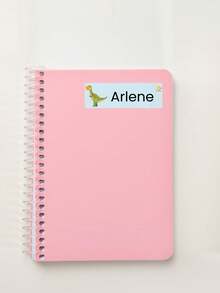 1/32/64/128/256 Pcs Customizable Name Stickers, Waterproof And Oil-Proof Labels, Cartoon Dinosaur Pattern Stickers, Paper Name Labels, Personal Items - Multicolor - View 5