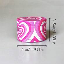 New Romantic Pink Heart-Shaped Metal Grinder, 4-Layer Zinc Alloy Metal Herb Grinder, 50mm Zinc Alloy Metal Crusher, Portable Small Grinder, Valentine's Day Gift! - Pink - View 4