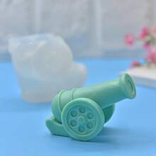 1pc Large Cannon Mold, Silicone Mold For DIY Rocket Cannon Model Decoration, Plaster Mold