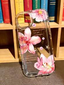 Flower Lily Print Transparent Phone Case Compatible With IPhone 7P, XR, 11, 12, 13, 14, 15, 16 Pro Max, 17 Pro Max, 17 Pro, Air 17, S22, S23, S24, S25 Ultra, A13, A14, A15, A16, A53, A54, A55 And More - Multicolor - View 5