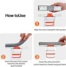 Mini Foldable Desktop Mop – Portable Versatile Wet & Dry Cleaning Sponge Mop For Home & Car – Ideal For Kitchen, Bathroom, Glass, Dining Table & More (Squeeze Handle+1 Sponge Head ) - trắng - Xem 5