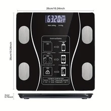 Upgraded Design+Weight Loss Plan Card, Enlarged Surface, 400 LB High-Strength & High-Precision Electronic Weight Scale, Smart Digital Bathroom Scale, HD LCD Display & Temperature Display Fahrenheit & LB/KG Switch, Multi-Function Body Weighing Machine - Black - View 4