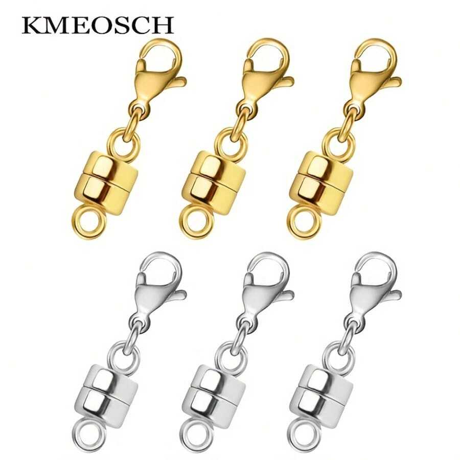 KMEOSCH Magnetic Jewelry Clasps, Connectors With Lobster Clasp, Magnetic Necklace Clasps And Closure Devices, Easy To Use, Suitable For Jewelry Closure - Magnetic Buckle Set - View 1