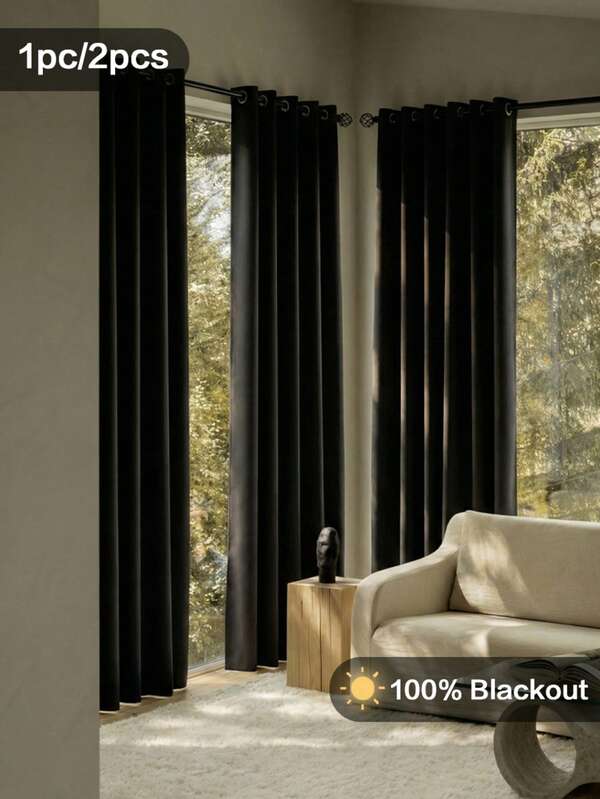 2pcs Blackout Curtains, 100% Waterproof, Thermal Insulated, UV Blocking, Suitable For Luxury Living Room, Bedroom, Home Decor, Christmas Decoration, Bedroom Curtains, Christmas Gift