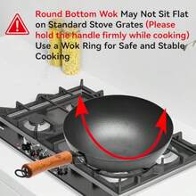 WANGYUANJI 11" Traditional Round Bottom Iron WokCast Iron Wok Ring For Gas Stove 8.3" Non-Slip Wok Support Rack - As Pic - View 6
