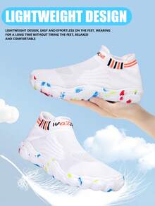 1双男女通用户外涉水鞋，防滑游泳鞋，防刮水鞋，两栖沙滩鞋 - 白色 - 查看 4