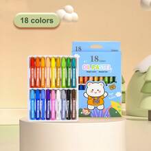 4/12/18/24Colors Art Drawing Set Multicolor Crayons Kid Graffiti Brush Student Oil Painting Stick Suit School Art Supplies - A9 - 查看 12