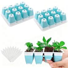 Seed Starting Tray, Multi-Purpose Seed Starting Kit -Seed Starting Tray With Flexible Pop-Up Unit -Easy To Transplant, With Optimal Drainage Holes, Perfect For Seedlings