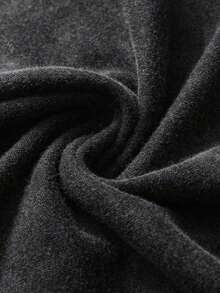 男士大码镂空十字架和英文字母印花休闲无袖背心，Y2K街头风，适合日常穿着 - 黑色 - 查看 7