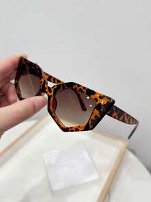 1pc Women's Casual Retro Cat Eye Tinted Fashion Glasses, Fashionable For Daily Wear, Beach, Street Style - Multicolor - View 8