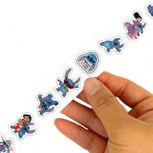 500pcs/Roll Disney DIY Stickers, Cartoon Cute Diary Bottle, Computer, Helmet, Car, Motorcycle Diary, Greeting Card Stickers, Gift For Dad, Mom, Grandparents, Birthday, Christmas, School, Children Reward, Self-Adhesive (No Cutting Required), Suitable For Holiday Decoration, Gifts, Cards, Parties - Disposable - Great For Home, Office Or Classroom Decor, Holiday Crafts, Fun Design, Easy To Tear, Decorative Labels, Gift Wrapping