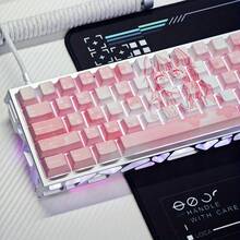 Miyazono Kaoru Keycap, High-Quality Pink Keycap, Anime Keycap, PBT Material, Dye-Sublimated, 73 Keys Compatible With 60/65/68 Keyboards - Only Keycaps - View 3