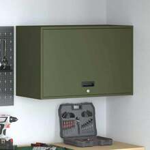vidaXL Armoire murale pour garage Vert olive 80 x 40 x 53 cm - Vert olive - Voir 1