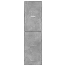 vidaXL Armário apothicaire cinza beton 40x41x144,5 cm feito de engenharia - Cinza - Ver 5