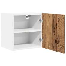 vidaXL Armoire suspendue Bois ancien et Blanc 40 x 31 x 40 cm - Tabac - Voir 5