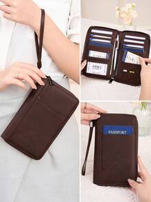 Best Seller Slim Passport Wallet Multi-Slot ID Card Boarding Pass Holder,RFID Blocking Passport Holder Multi-Card Slots Slim Travel Document Organizer For Women/Men - Multicolor - View 2