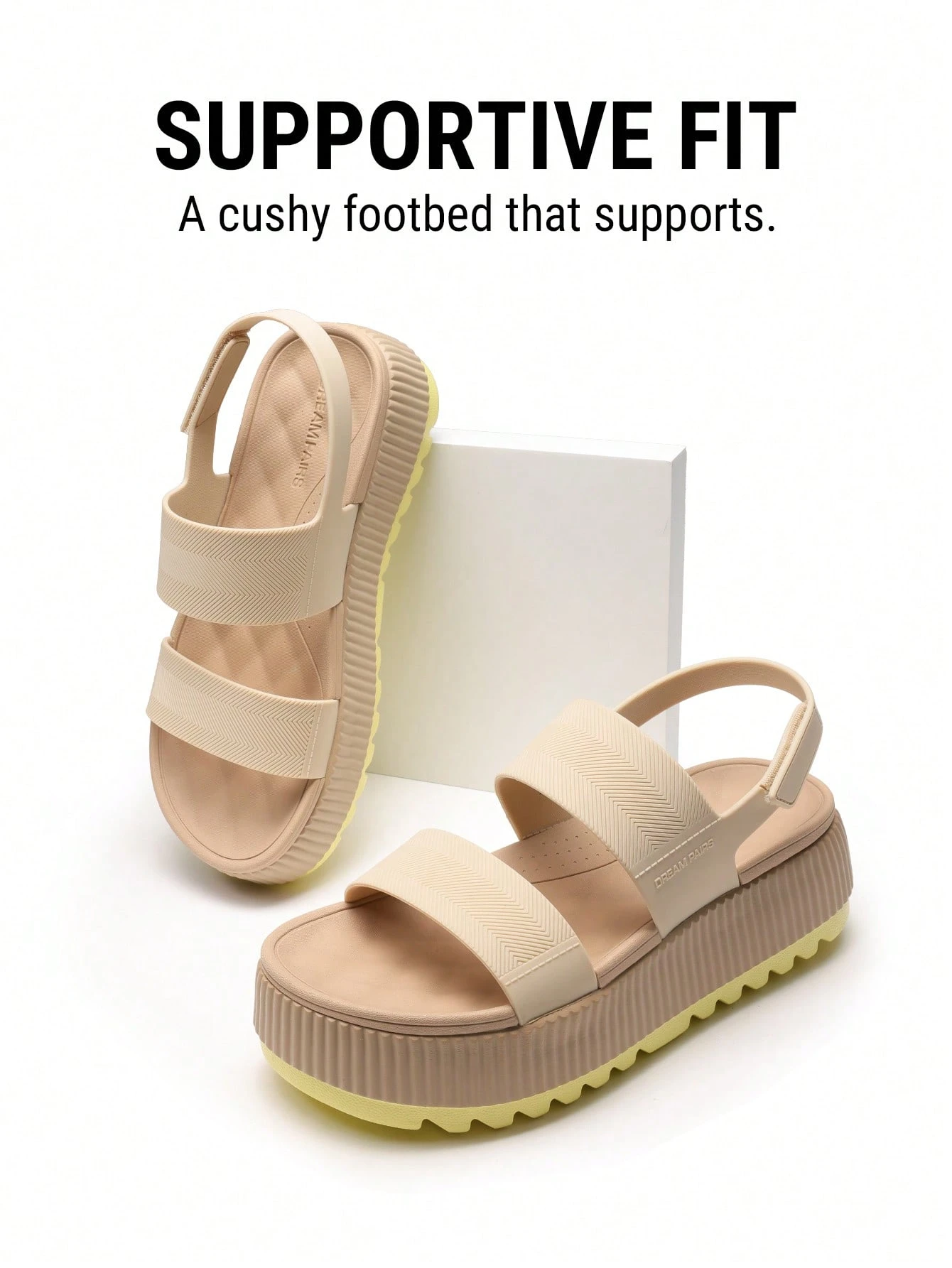Women’S Waterproof 1.69Inch Platform Water Sandals Adjustable Casual