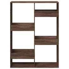 vidaXL Raumteiler aus brauner Eiche, 100 x 33 x 135 cm, Holzwerkstoff - Braun - Übersicht 4