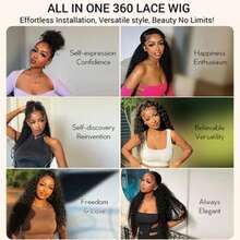 360 Lace Front Wigs Human Hair 250% Density 360 Fit Wig Pre Bleached Pre Plucked 13x4 13x6 HD Deep Wave Human Hair Wig 5x5 6x4 Lace Wear And Go Curly Glueless Wig Human Hair For Women Natural Hairline Black Color - Natural Black - View 11