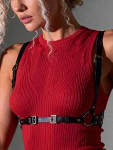 Underbust PU Leather Harness Corset Belt Casual Harness For Women Corset Belt Women Punk Corset Harness Belt - 多色 - 查看 2