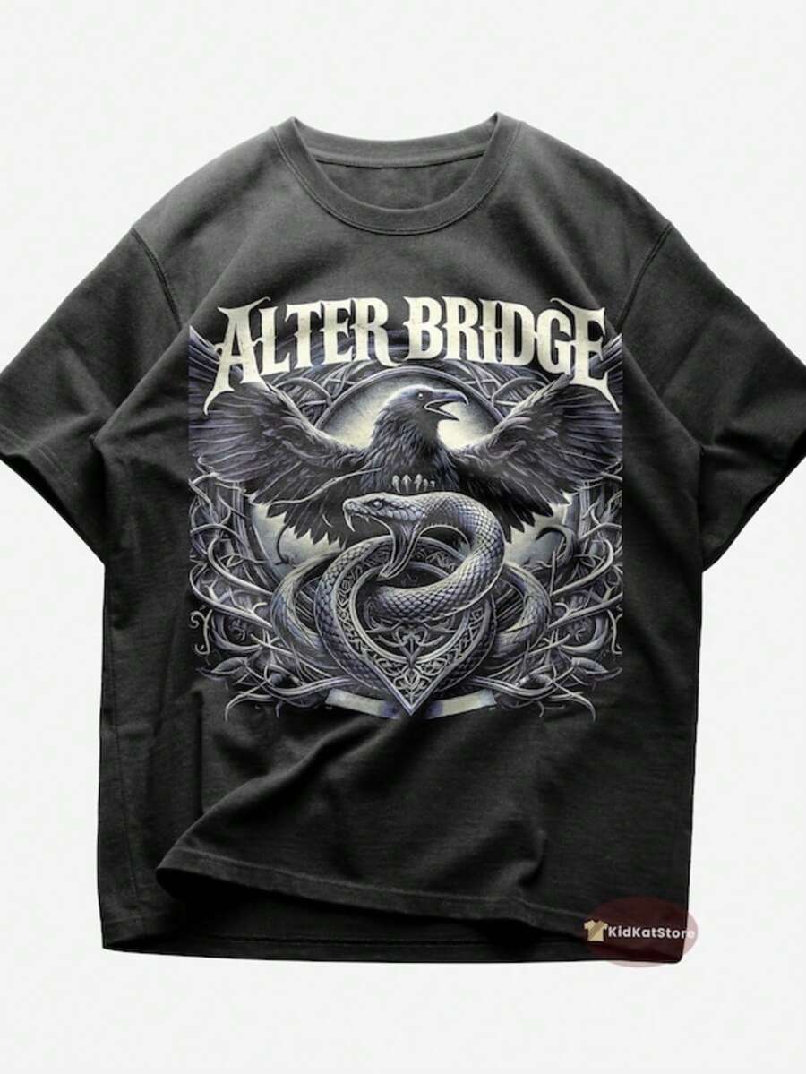 Alter Bridge T-Shirt - Blackbird - Alter Bridge Merch - Unisex Rock Tee - Gift For Hard Rock Lovers - 黑色 - 查看 1