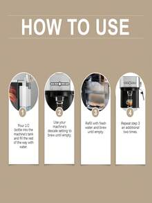 JUE FISH 咖啡机除垢剂，日常清洁污渍和水垢，清洁咖啡滤纸和器具，咖啡机清洁液