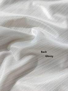 1pc Translucent Curtain With Rod Pocket, Heat Insulation & UV Protection For Bedroom, Balcony, Living Room - White - View 5