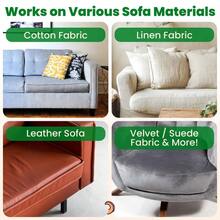 Cinta de agarre para sof que evita que los cojines de sof se deslicen, cinta antideslizante de doble cara, 2 juegos de tiras resistentes de 10 pies con calcomana para sof, telas, colchones, muebles - Compacto44x10FT2PcsP - Ver 7