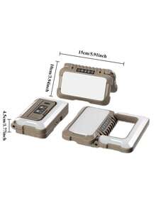 1个多功能折叠便携灯：超亮强光照明+180°双向照明+超长电池续航，适用于户外露营/夜间街头摆摊/家庭紧急情况等实用照明需求。