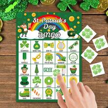 33pcs St-Patricks Day Bingo St Patricks Activities Shamrock Bingo St-Patricks Day Bingo Cards For Activity St Patricks Game With-24 Players - Multicolor - View 5