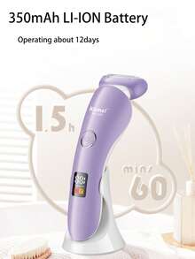 Kemei New Electric Hair Remover For Lady Painless Body Hair Removing With Charging Base KM-1539 Electric Hair Removal Device Waterproof Bikini Private Lady Shaver Leg, Underarm Body Razor For Lady Wet Or Dry - Purple - View 4