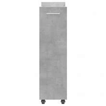 Armoire vidaXL avec roues grises en béton 60x22x79 cm en bois d'ingénierie - Gris - Voir 6