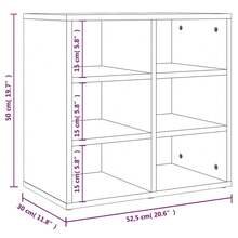 vidaXL Armadi da salotto 2 pz. Chêne Marrone 52,5x30x50 cm - Castano - Visualizzare 11