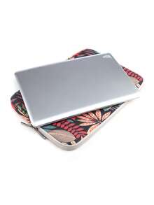 1pc LISEN Black Leaf Pattern Shock-Proof & Water-Resistant Laptop Sleeve, Fits T495/X390/X395/X1 Carbon 2023/S2 Yoga, HP Pavilion 14/ProBook 430-445, Air/Pro 11.6-16", MateBook 11-16" - Multicolor - View 6