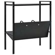 vidaXL Bibliothèque 2 ebenex negro 52x28x59 cm ingeniería de la madera - Negro - Ver 5