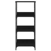 vidaXL Biblioteca preta 50x33x117,5 cm engenharia de madeira - Preto - Ver 4