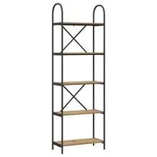 vidaXL Étagère Chêne artigianale 60 x 30 x 183 cm Bois d'ingénierie - Castano - Visualizzare 2