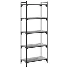 Libreria vidaXL a 5 livelli sonoma gris 60x30x154 cm - Grigio - Visualizzare 2